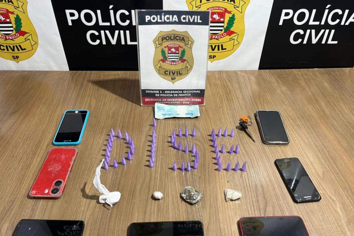 Drogas e celulares apreendidos durante operação na região Norte de Franca