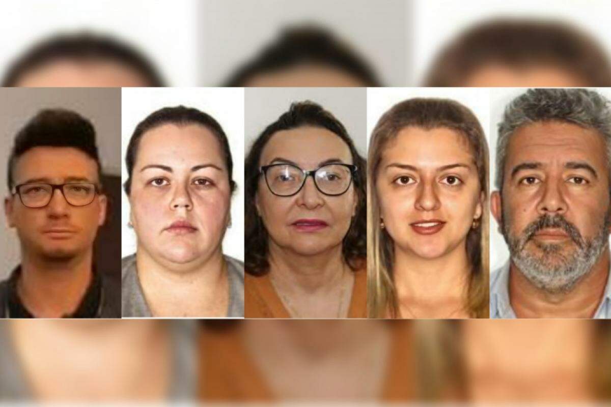 Alisson, Roberta, Regina, Luíza e Keys, respectivamente