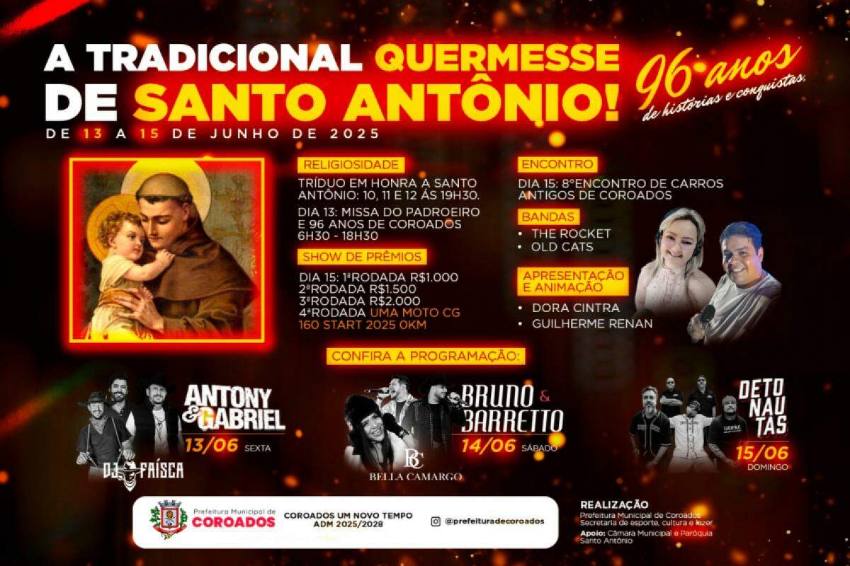 Cartaz oficial da festa de Santo Antonio