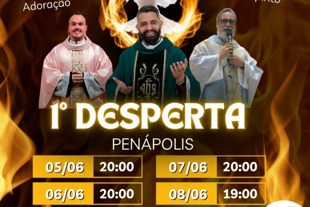 Paróquia Sagrada Família de Penápolis promove dias de oração, missa, adoração e efusão do Espírito Santo para fortalecer a fé e levantar uma nova geração