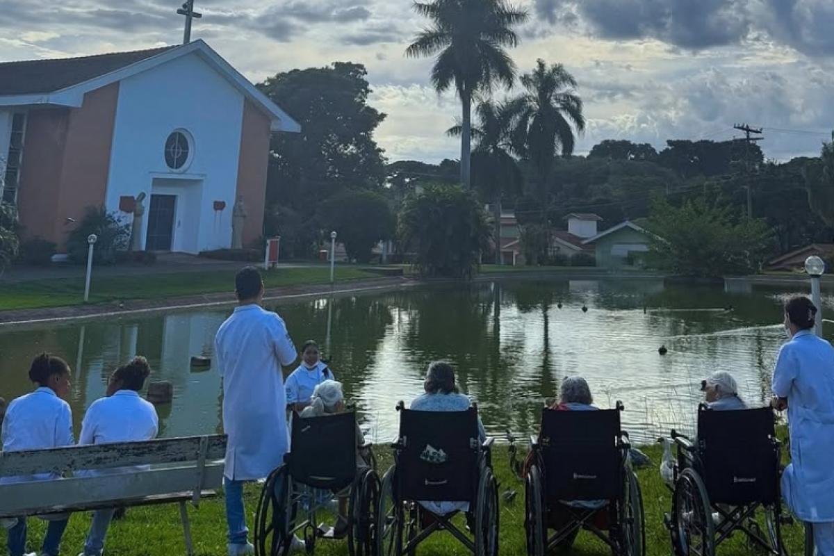 O lago do Lar dos Velhinhos sempre foi um ponto de contemplação e motivo de orgulho dos moradores.