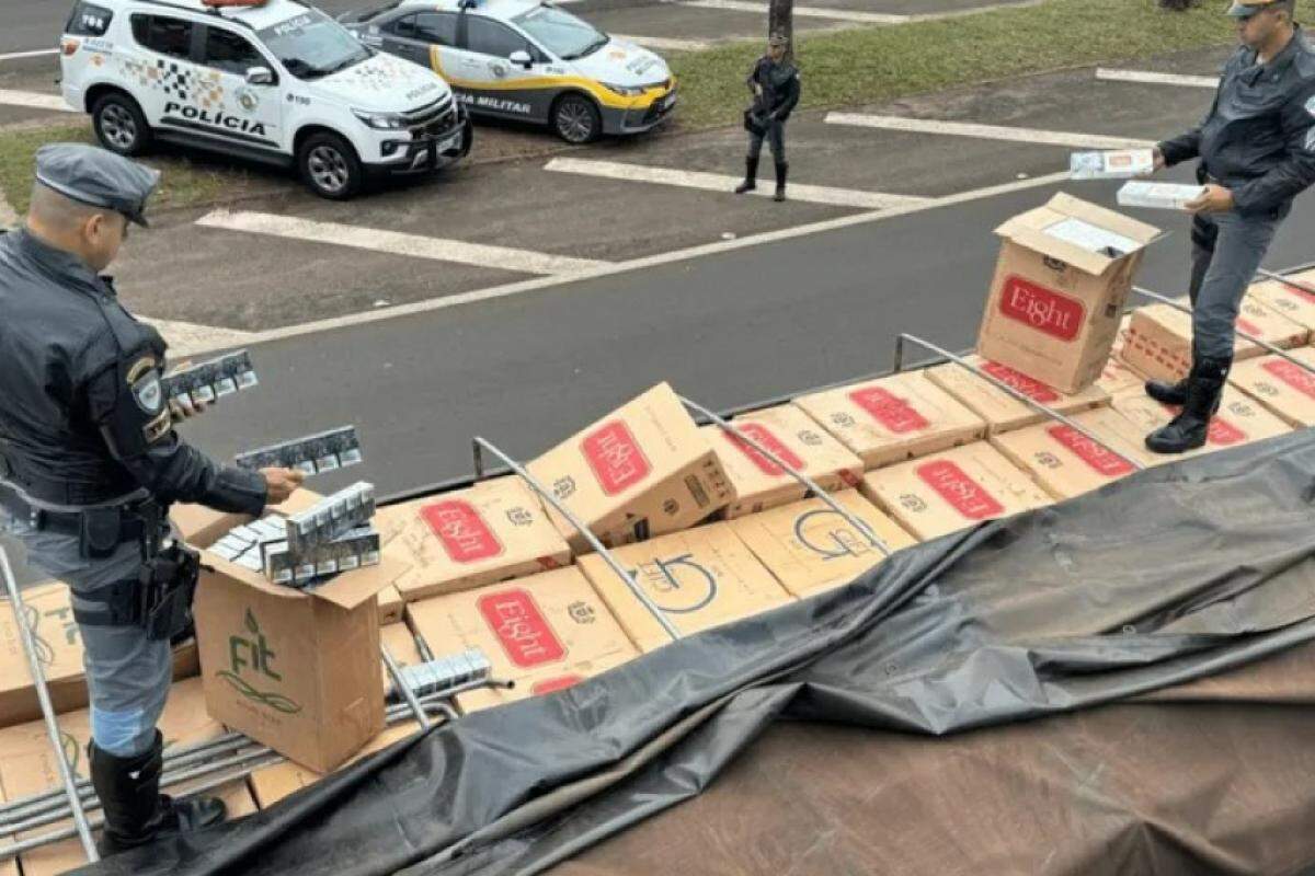 Mais de 400 mil maços contrabandeados foram apreendidos em Rancharia