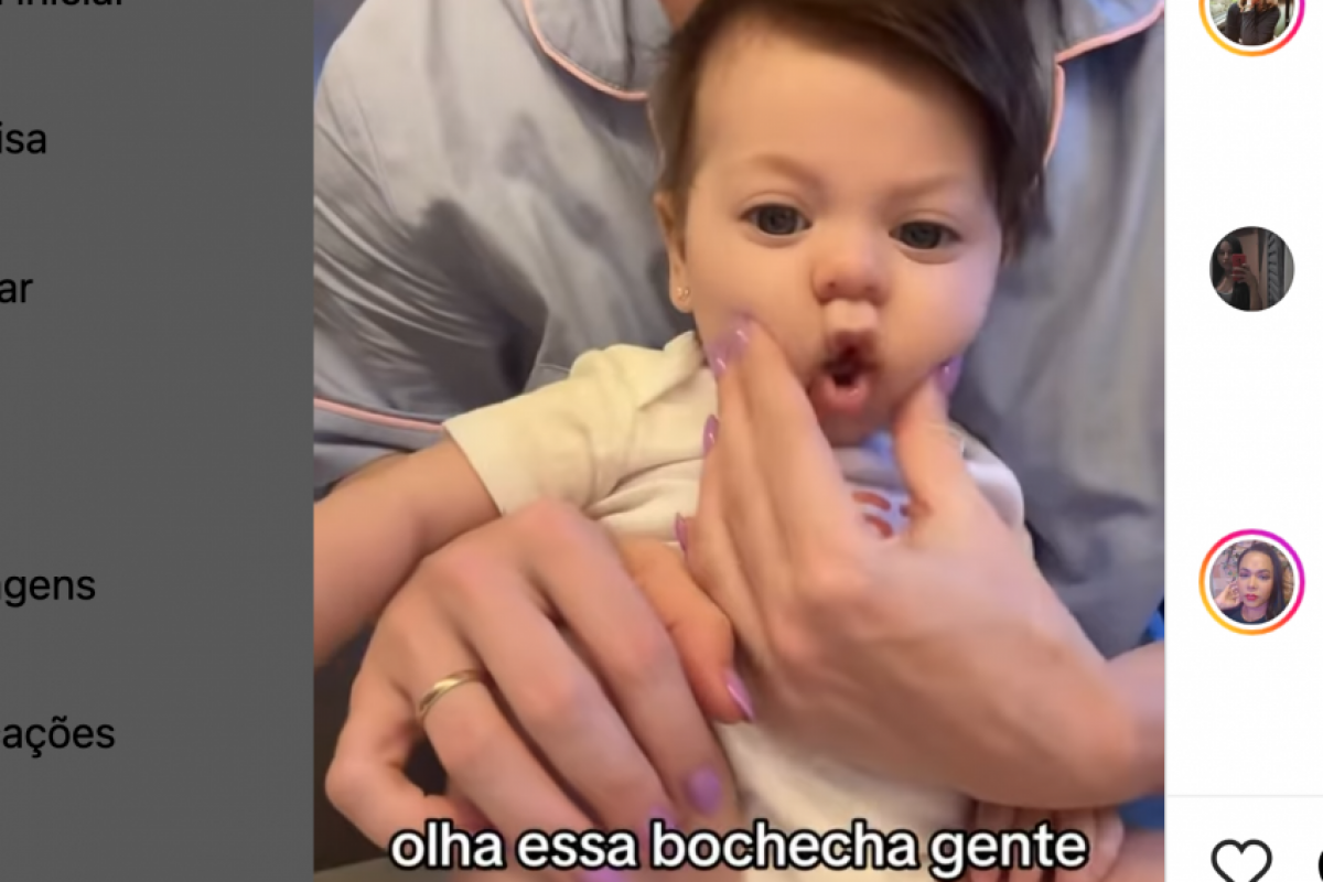 'Ela é bem molinha, muito realista. Olha só essa bebê reborn, gente! Eu amei, vocês gostaram?', diz Gabriella no vídeo.