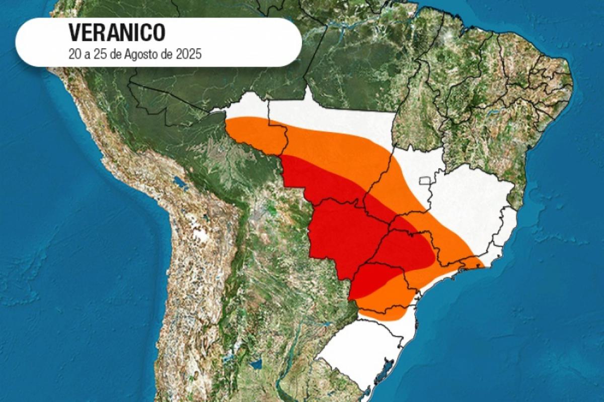 Bauru está dentro do mapa vermelho do veranico