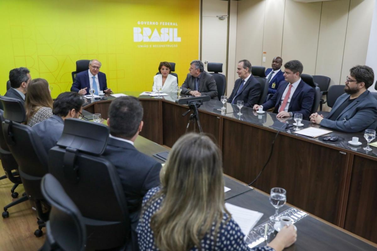 A audiência com o ministro Geraldo Alckmin aconteceu no Palácio do Planalto