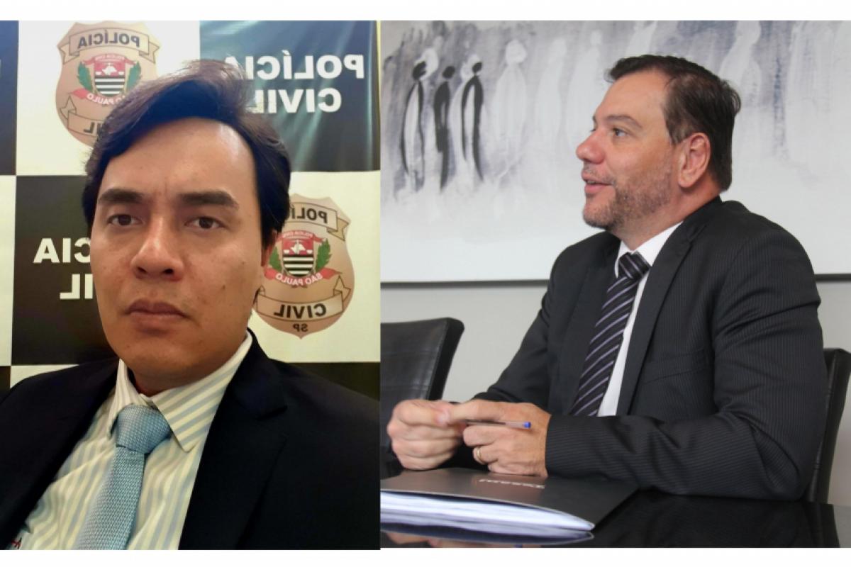 Delegado Alexandre Protopsaltis e advogado Thiago Tezani, presidente da OAB/Bauru
