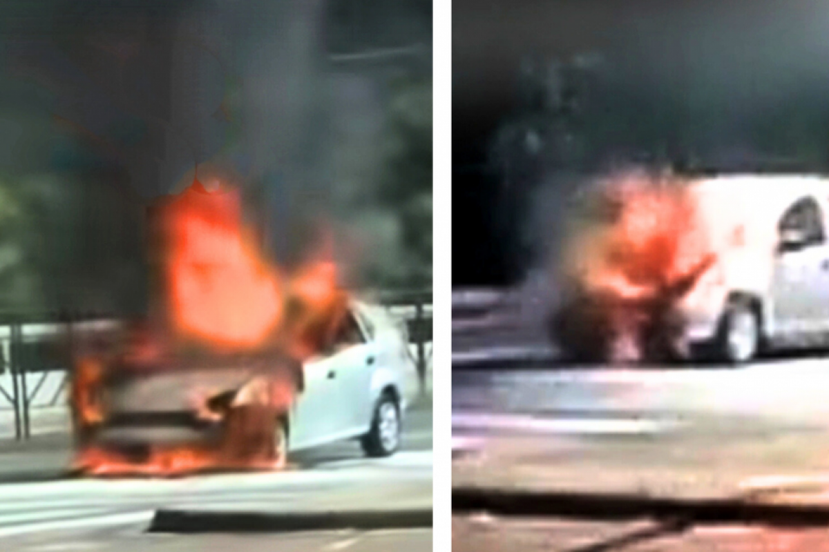 O incêndio no automóvel assustou motoristas e pedestres na Ponte do Mirante.