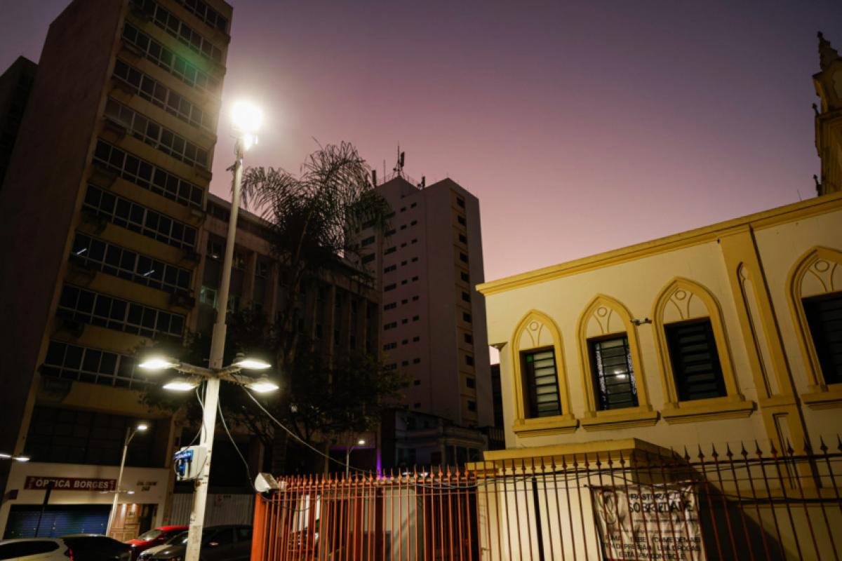 Nova iluminação em praças do Centro de Jundiaí