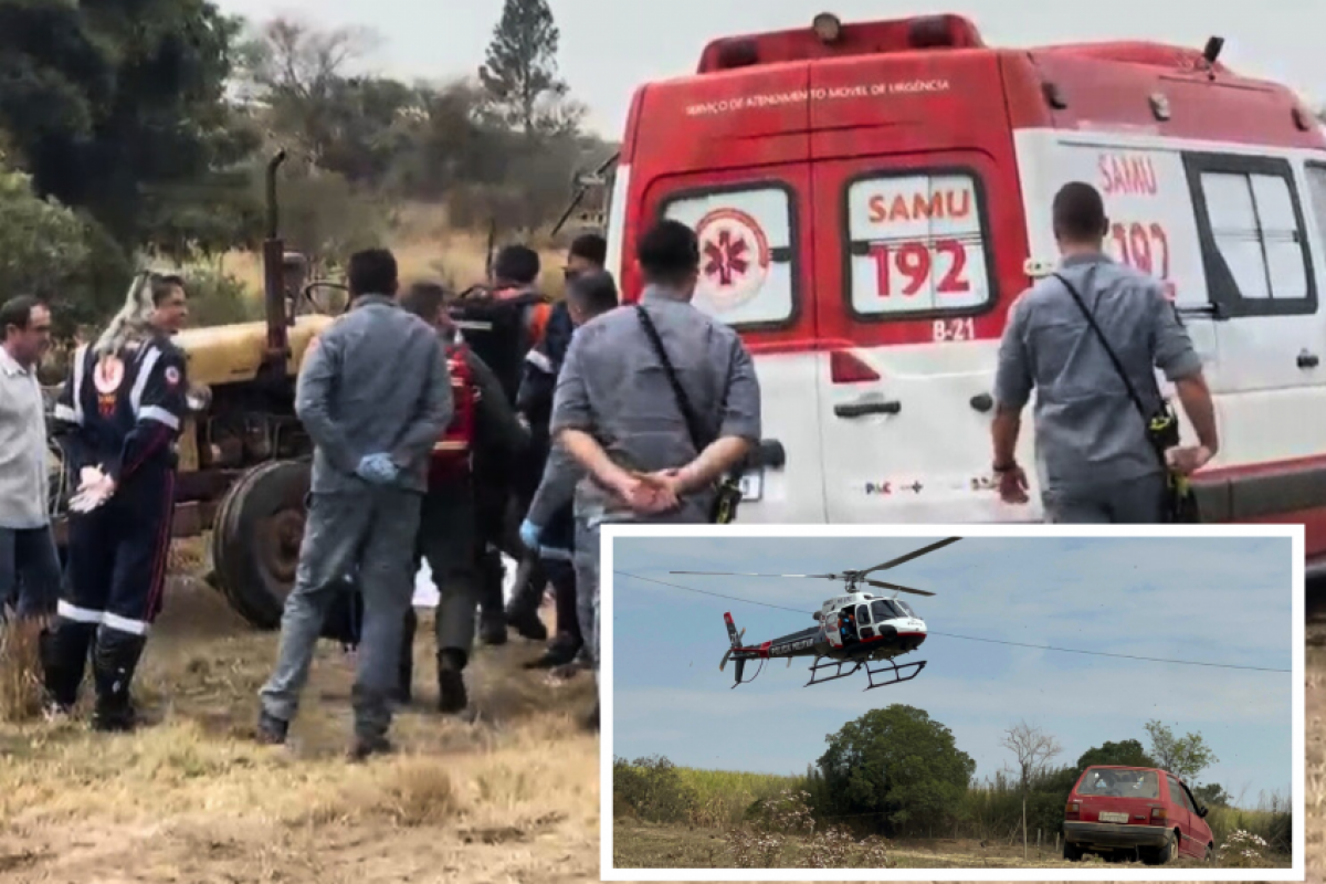 Equipes de socorro e o Helicóptero Águia foram acionados, mas o homem morreu na área do acidente.