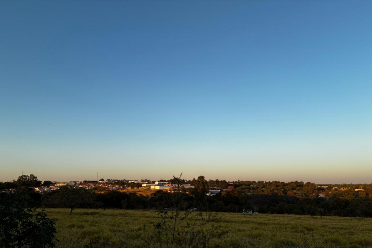 Céu visto na região Oeste de Franca