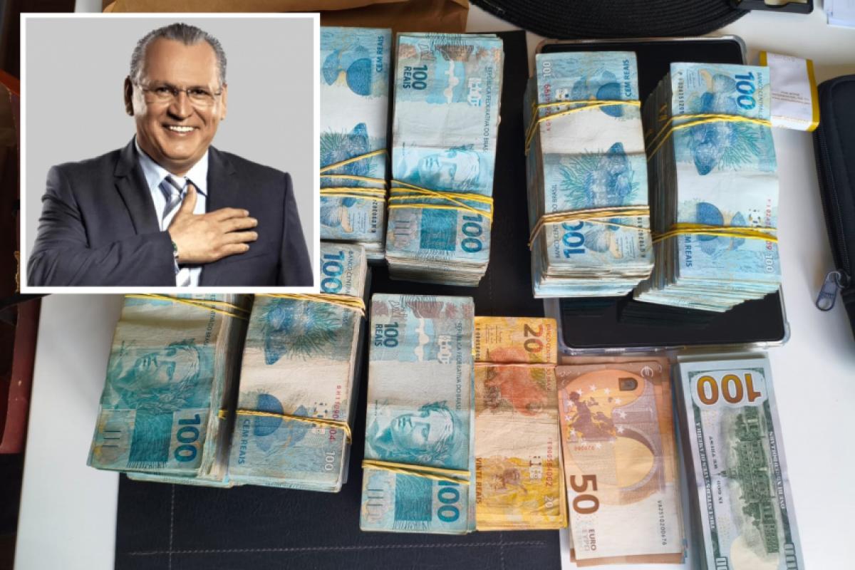 Dinheiro apreendido em São José na operação que prendeu o empresário Sidney Oliveira (detalhe)