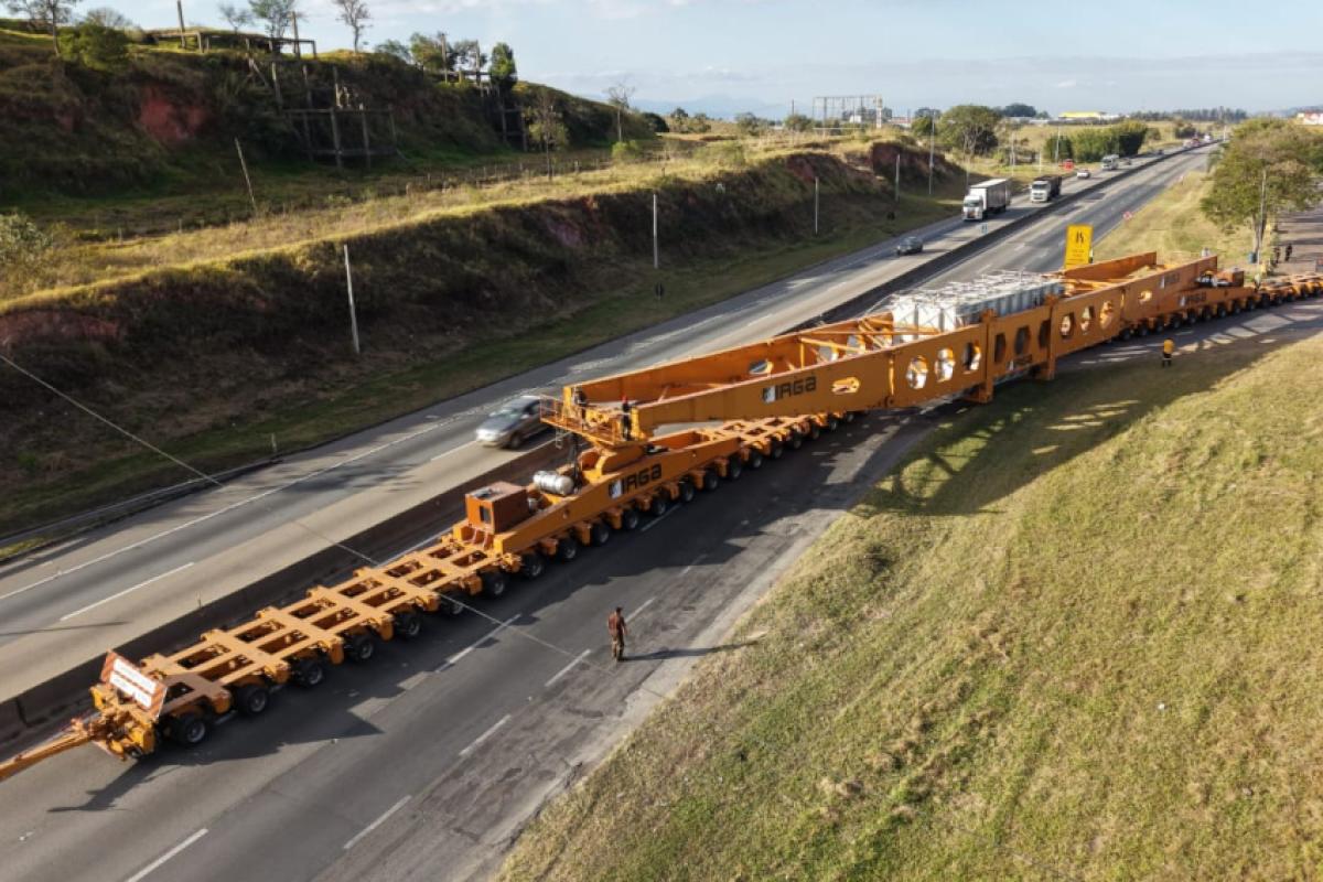 Carga gigante já passou pela Dutra