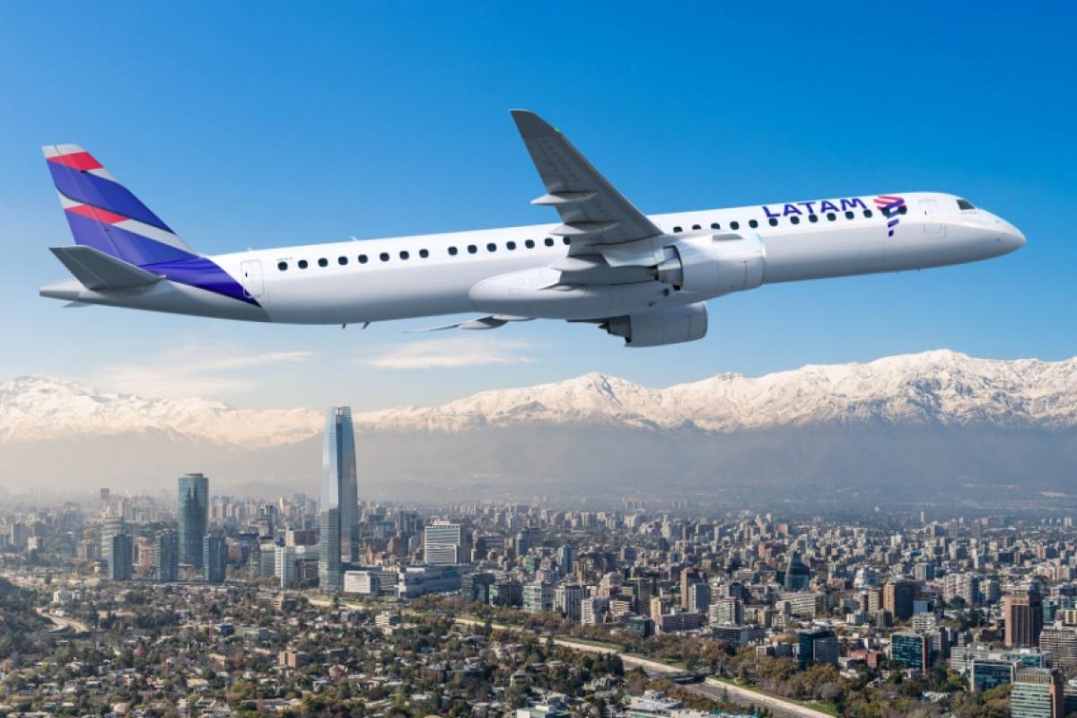 O Grupo Latam anunciou a aquisição de até 74 aeronaves E195-E2 da Embraer