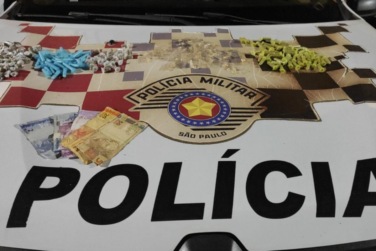 Drogas apreendidas pela Polícia Militar em Lorena