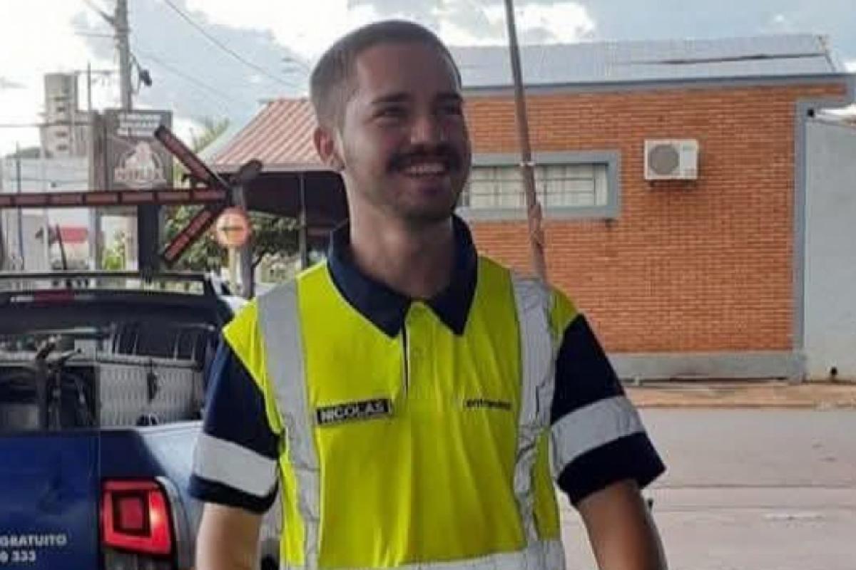 O guincheiro Nicolas de Oliveira Campos Silva, de 24 anos