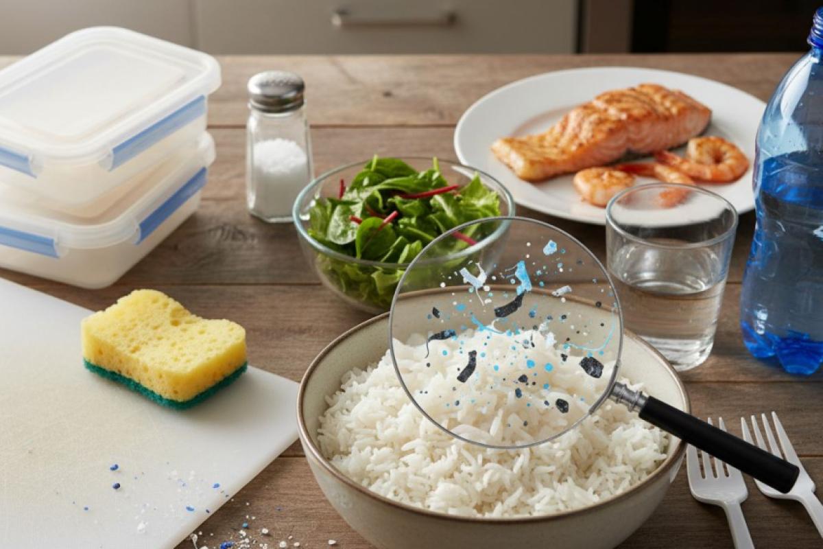 Microplásticos no prato podem transportar substâncias tóxicas e provocar reações inflamatórias; reduzir a exposição é uma medida preventiva essencial.