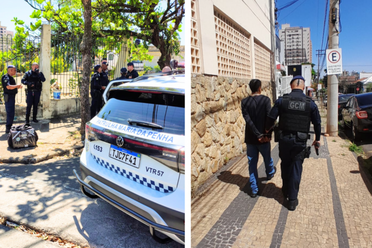 Equipes da GCM prenderam o homem no Bairro Alto, em Piracicaba. 