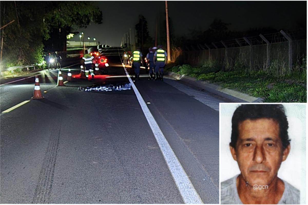 Local do acidente fatal; vítima Alcides Ferreira Luiz, de 60 anos