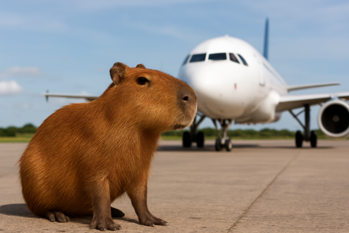 Estudo aponta que peso e porte da capivara tornam-na um perigo para aeronaves.
