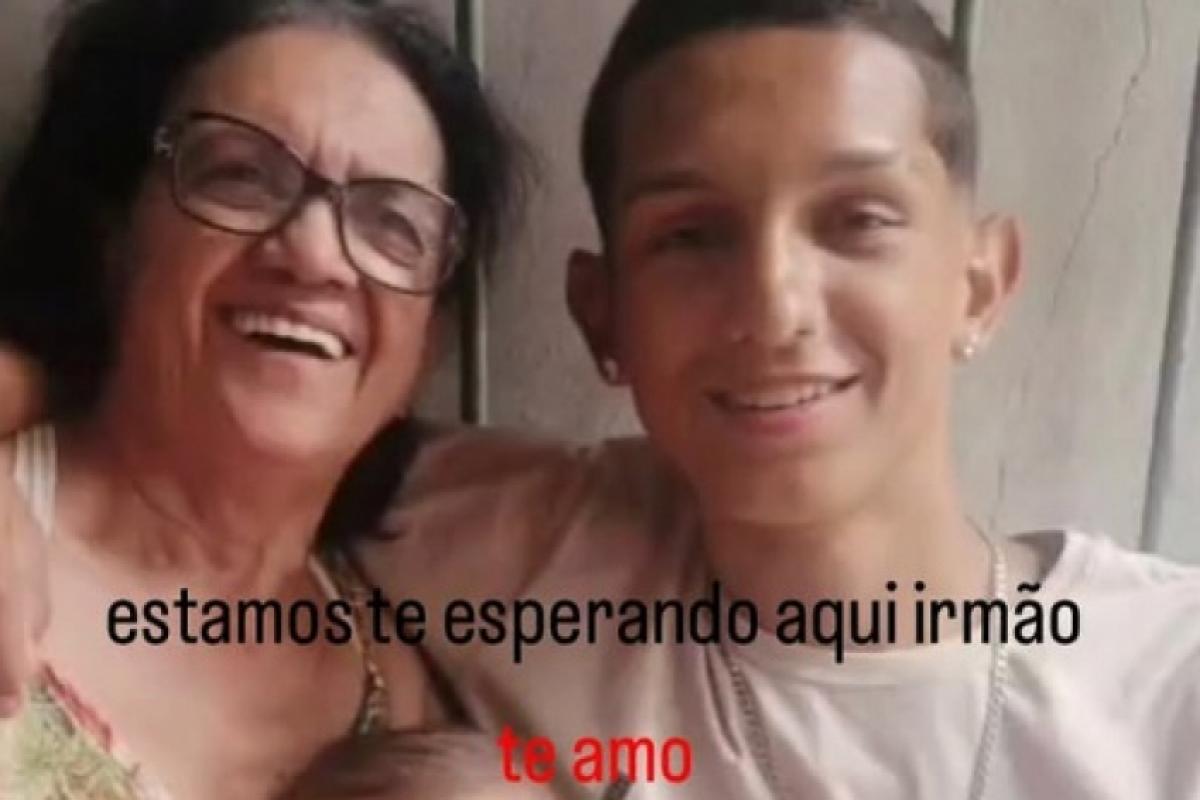 Gustavo Costa Souza, de 17 anos, que está internado em estado gravíssimo