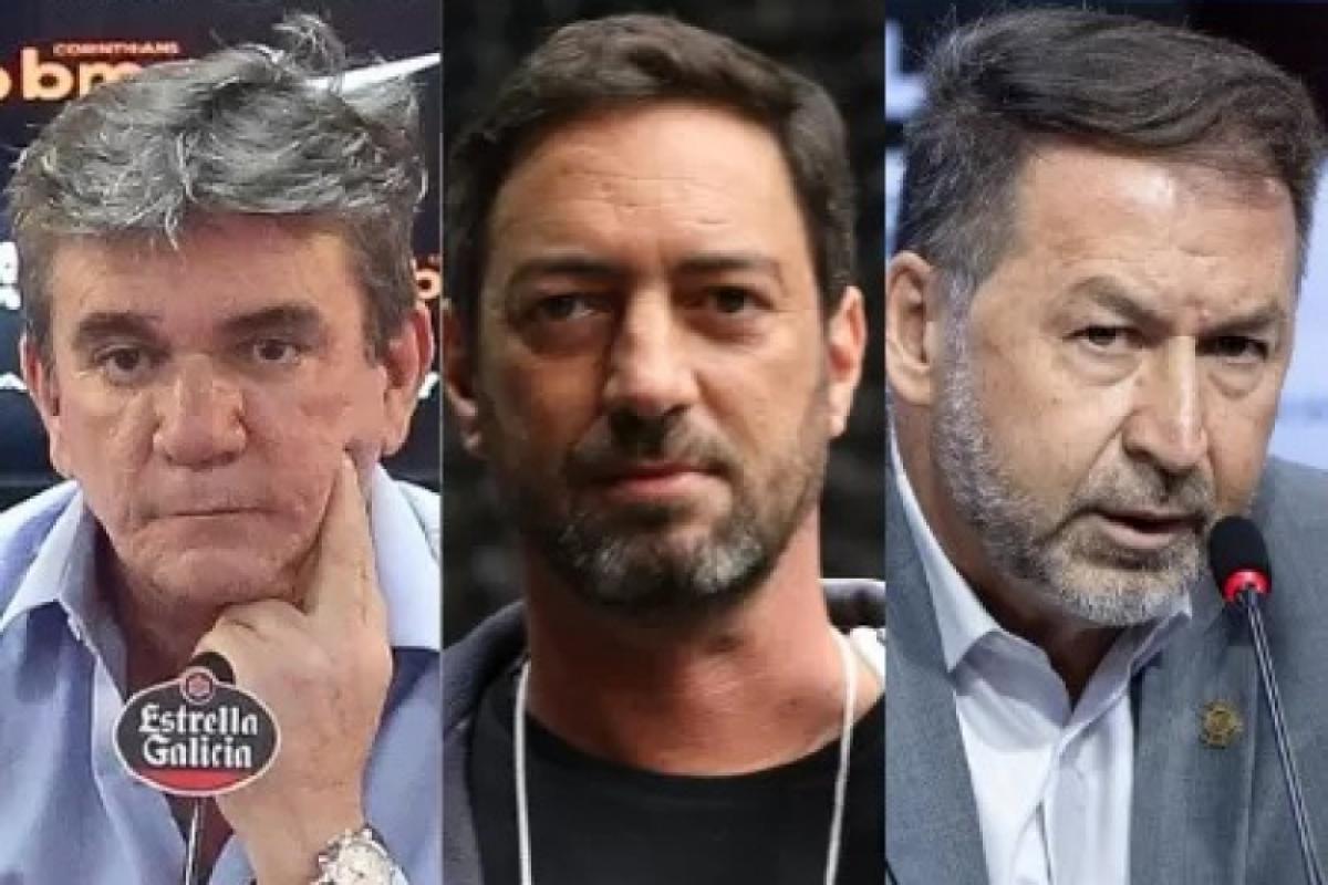 Andrés Sanchez, Duílio Monteiro Alves e Augusto Melo, ex-presidentes do Corinthians