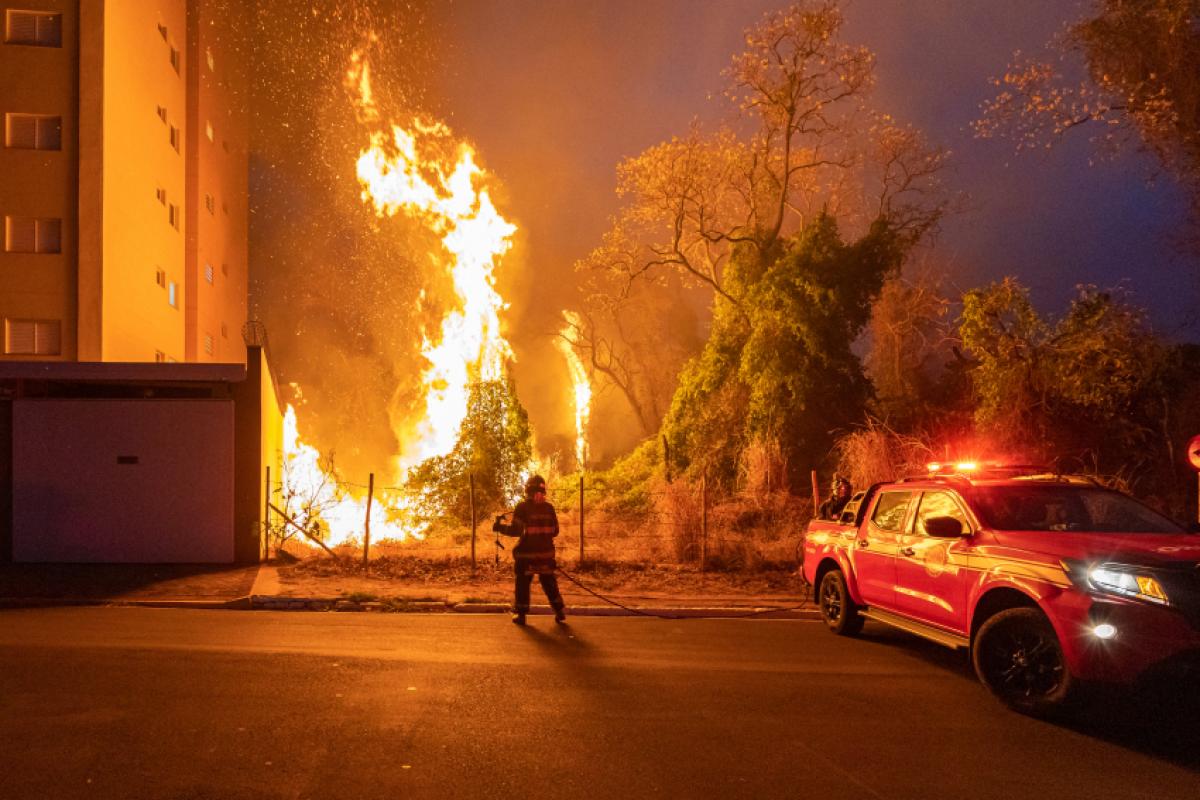 Incêndio foi registrado na noite desta terça-feira (30), na Área de Relevante Interesse Ecológico localizada no Jardim Colonial, na chamada Floresta Urbana
