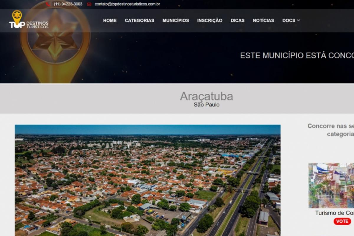 Cidade concorre em Negócios e Eventos, Gastronomia e Compras; votação popular vai até 10 de novembro