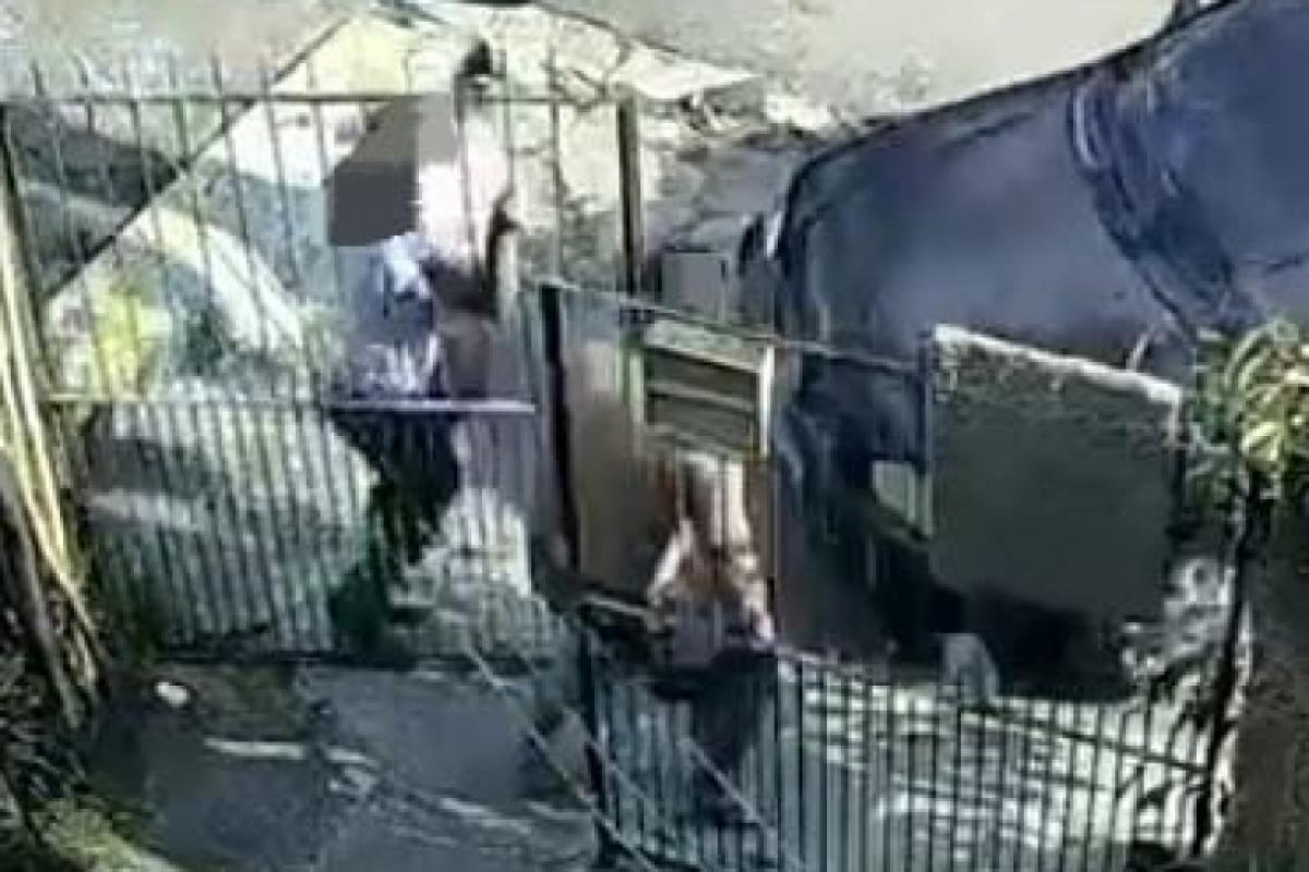 O momento em que o homem joga o carro para cima da irmã e do cunhado