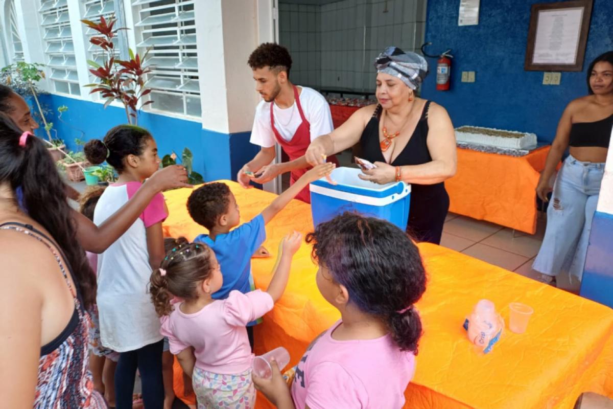 Ação do grupo em prol das crianças