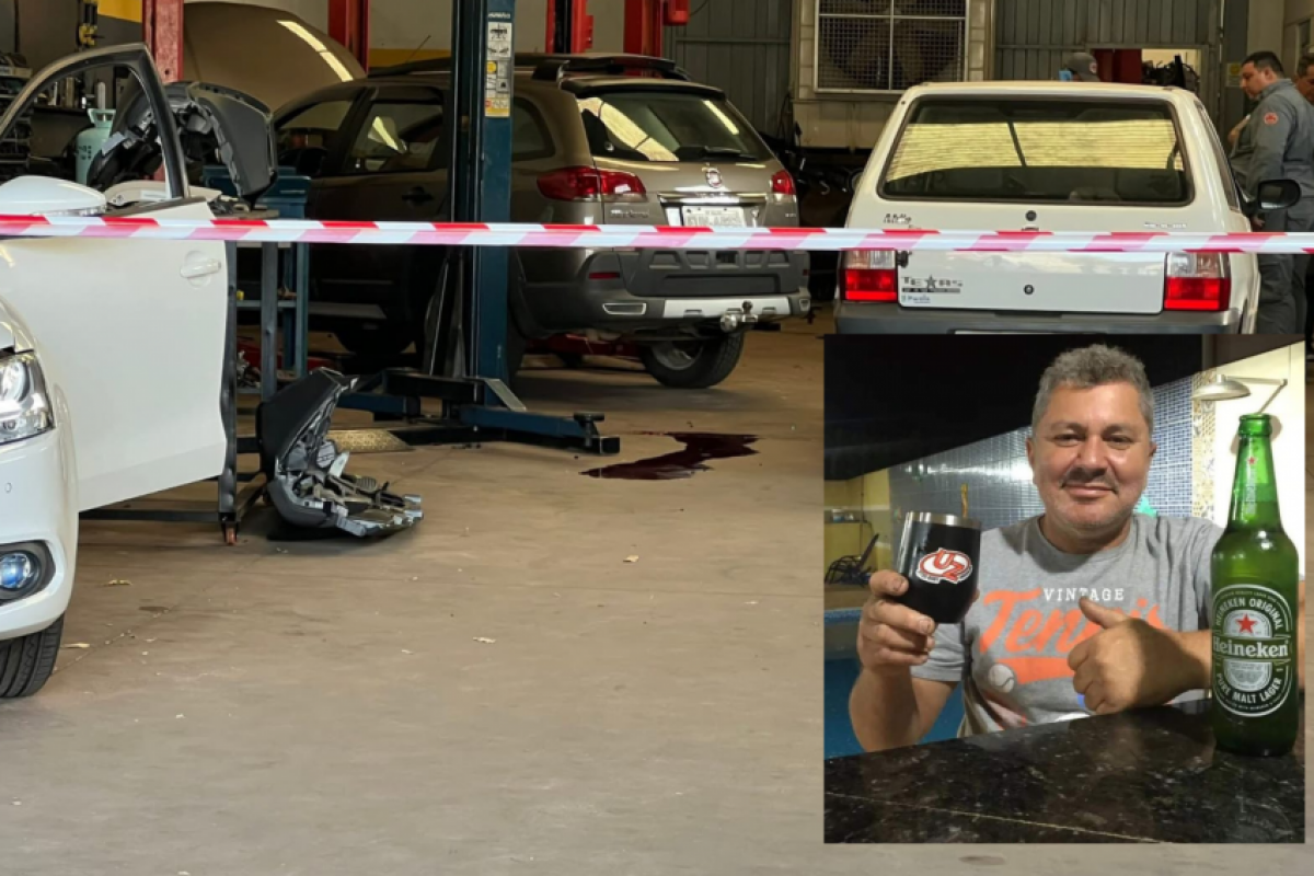 Local onde aconteceu o acidente e uma foto do mecânico Ronaldo Miguel Silva 