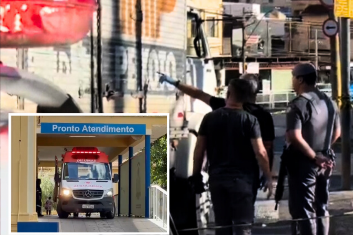 Após ser atingido pelo tiro do Policial Penal no caminhão, a vítima foi encaminhada ao hospital. 