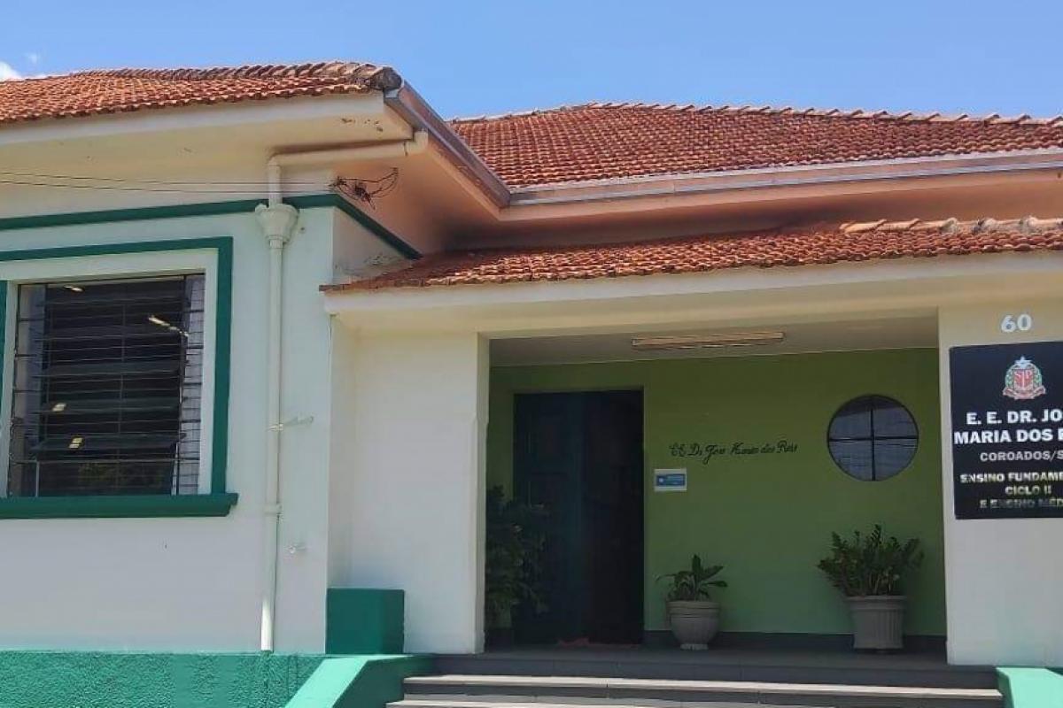 Escola Estadual Dr. José Maria dos Reis, em Coroados, onde duas adolescentes foram agredidas dentro de sala de aula
