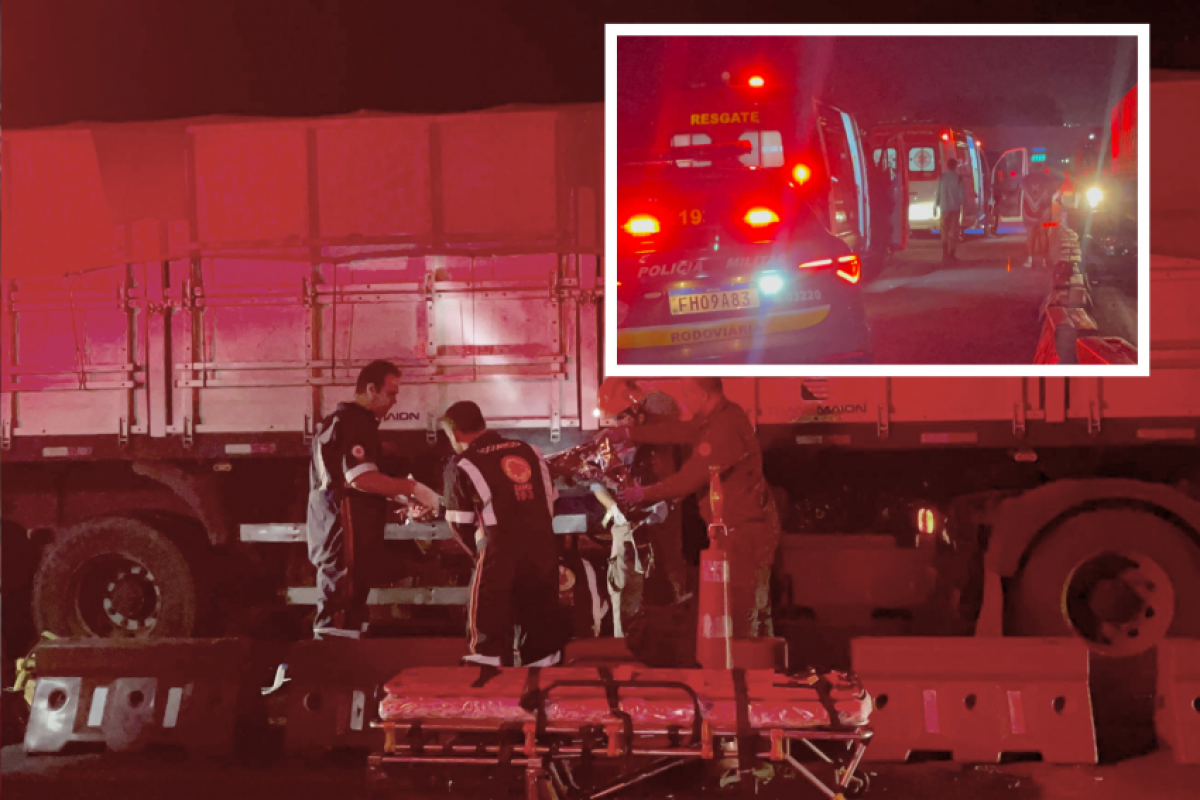 Com a força do impacto, o motociclista morreu no local.