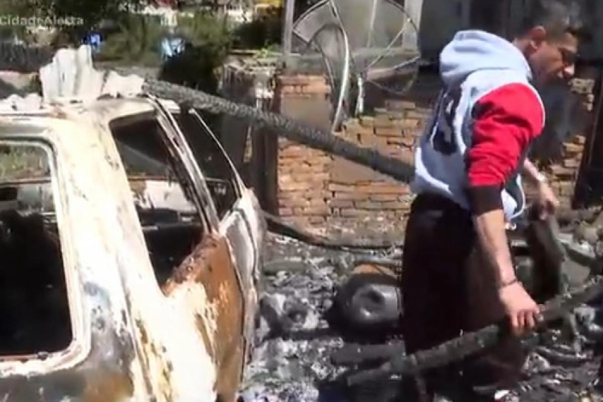 Luiz teve casa incendiada pela ex