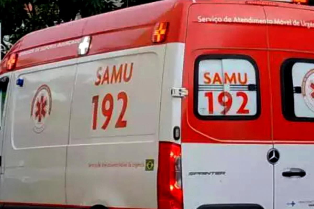 O SAMU foi acionado e levou a criança de 10 meses para o hospital. 