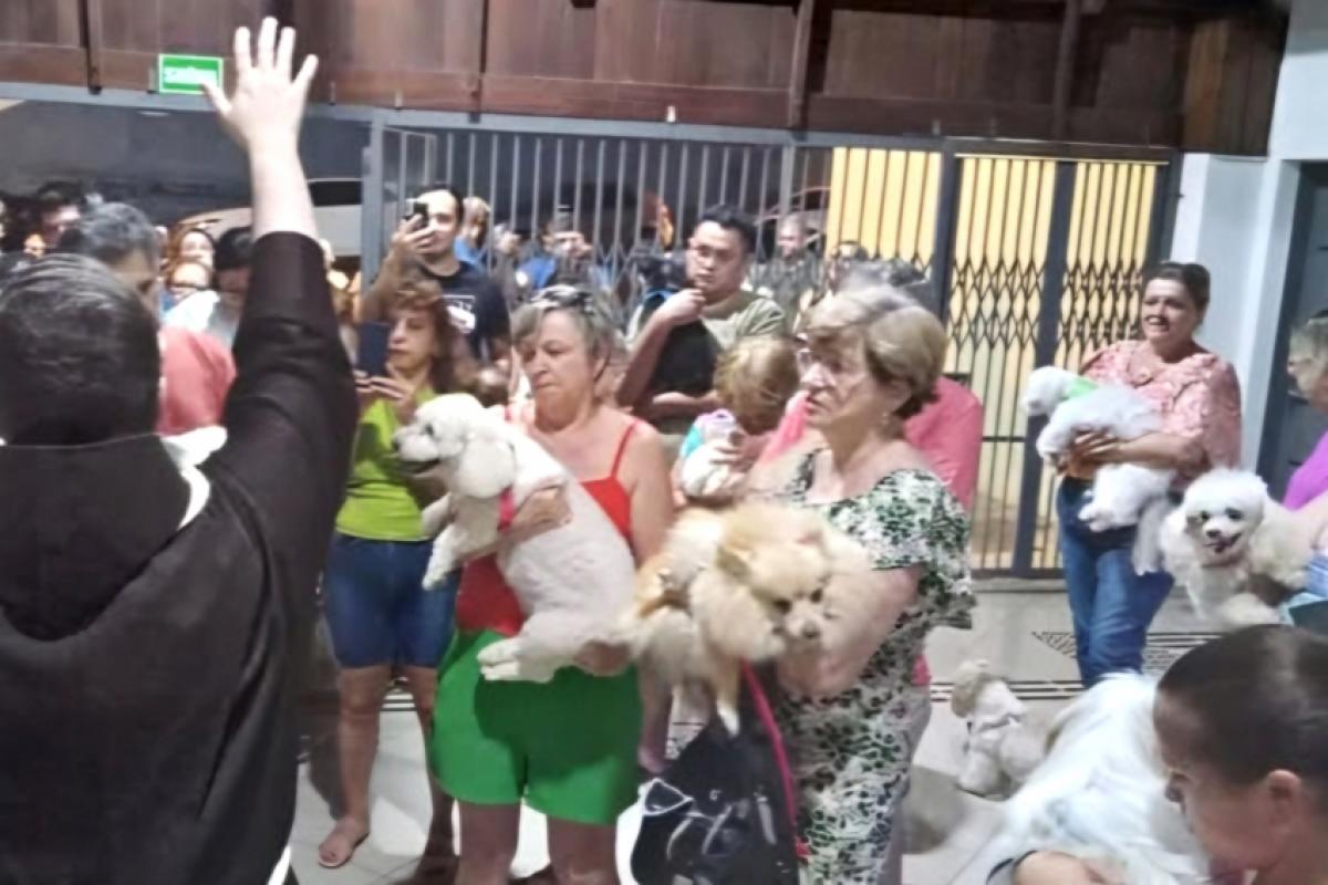 Bênção aos animais realizada no ano passado