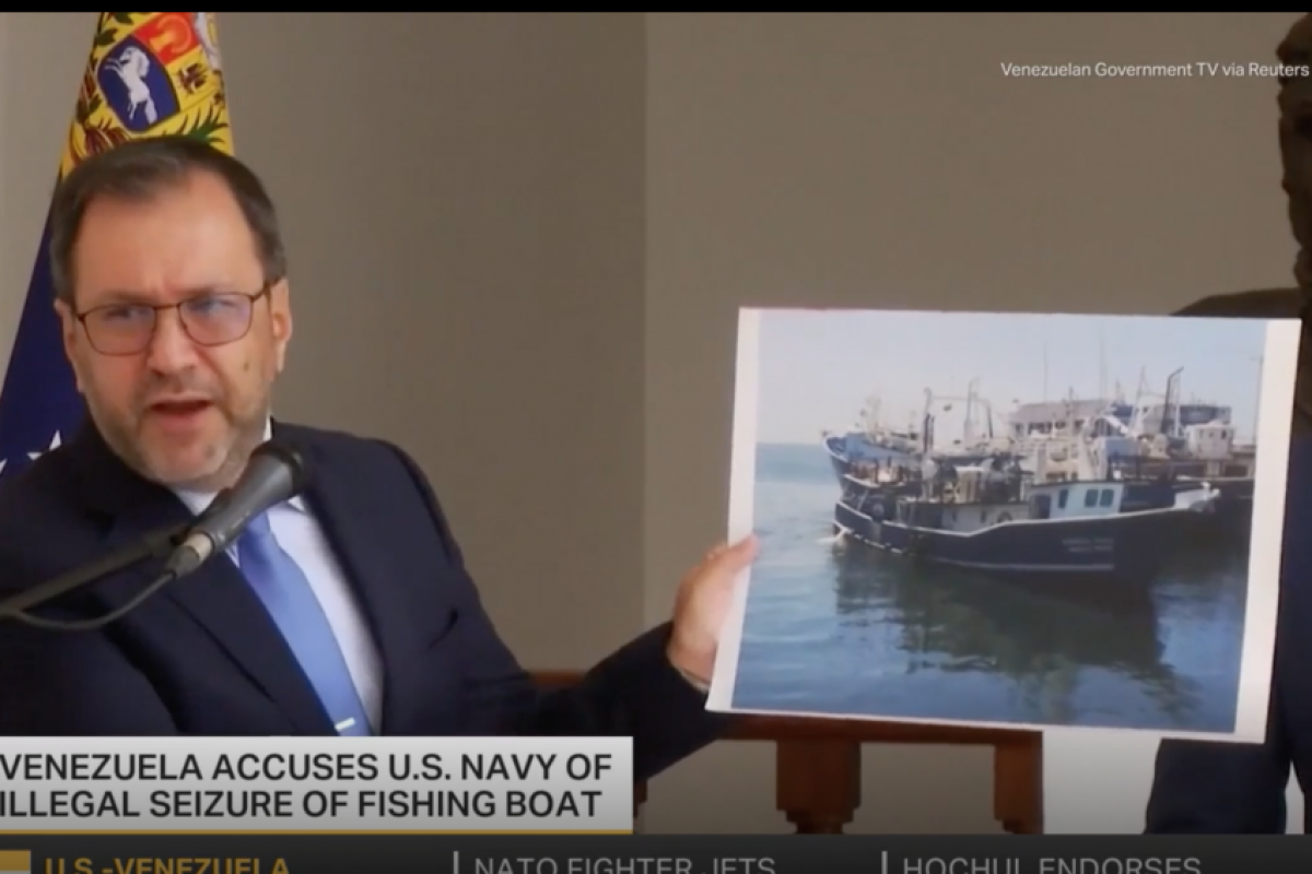 Venezuela acusa EUA de apreensão ilegal de barco de pesca.
