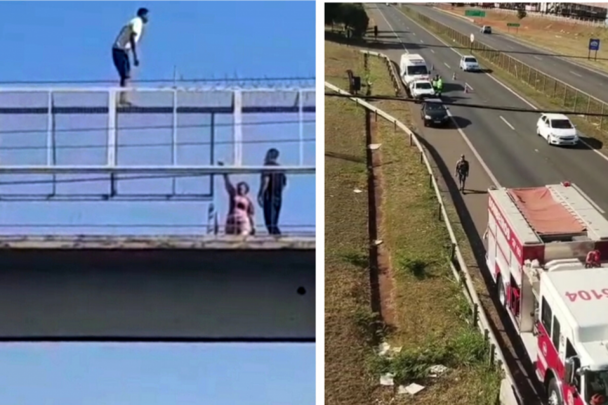 A atitude heróica do GCM e de populares, salvou a vida do homem na Rodovia do Açúcar. 