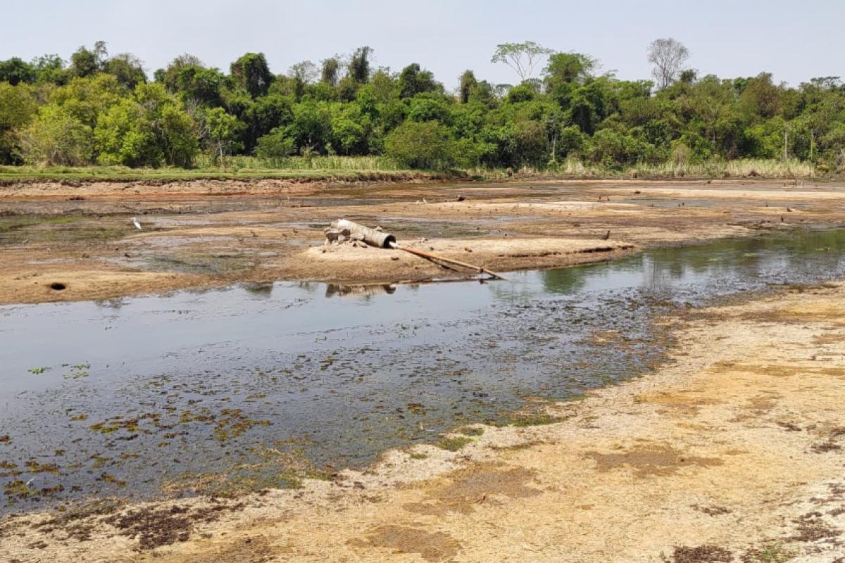 Lagoa do Rio Batalha apresentava cenário desolador no início de outubro