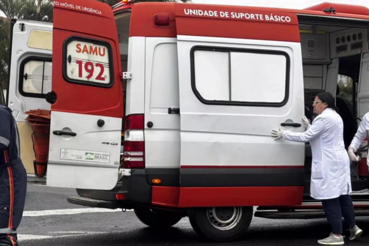 A vítima foi atendida por uma equipe do Samu