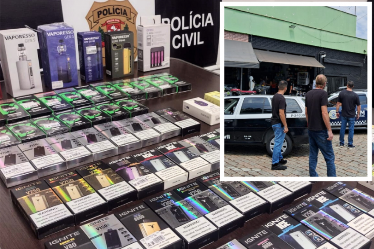 Quatro pessoas foram presas durante as visitas aos comércios. 