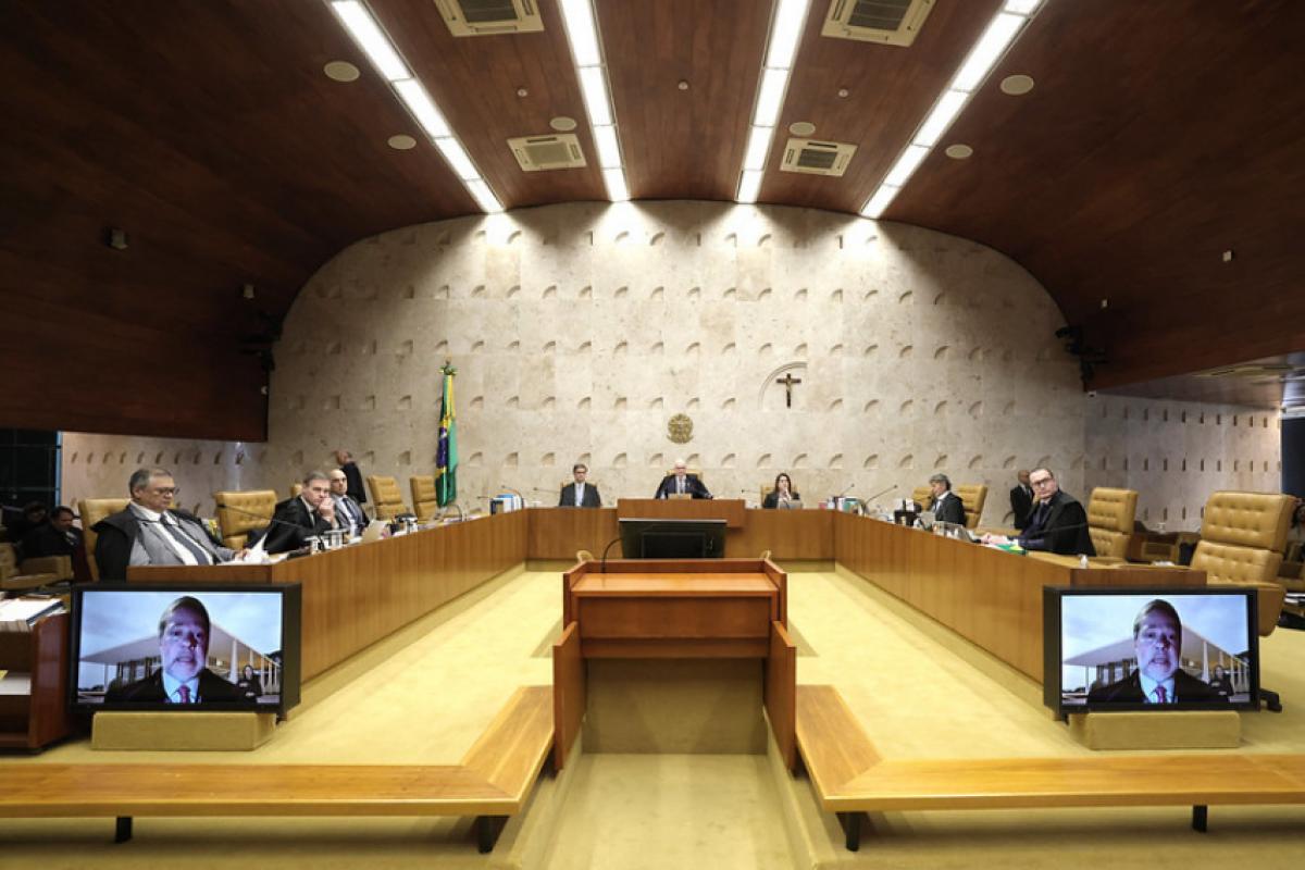 Sessão plenária do STF, nesta quinta-feira, 23