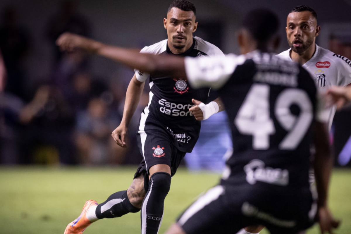 Lance da derrota do Corinthians para o Santos por 3 a 1, nessa quarta-feira