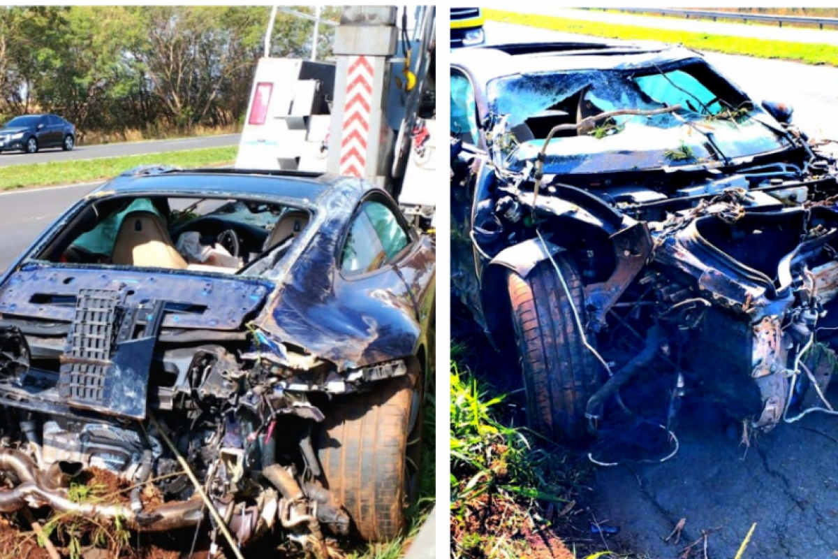O estado do carro de luxo impressionou motoristas na rodovia Luiz de Queiroz em Piracicaba