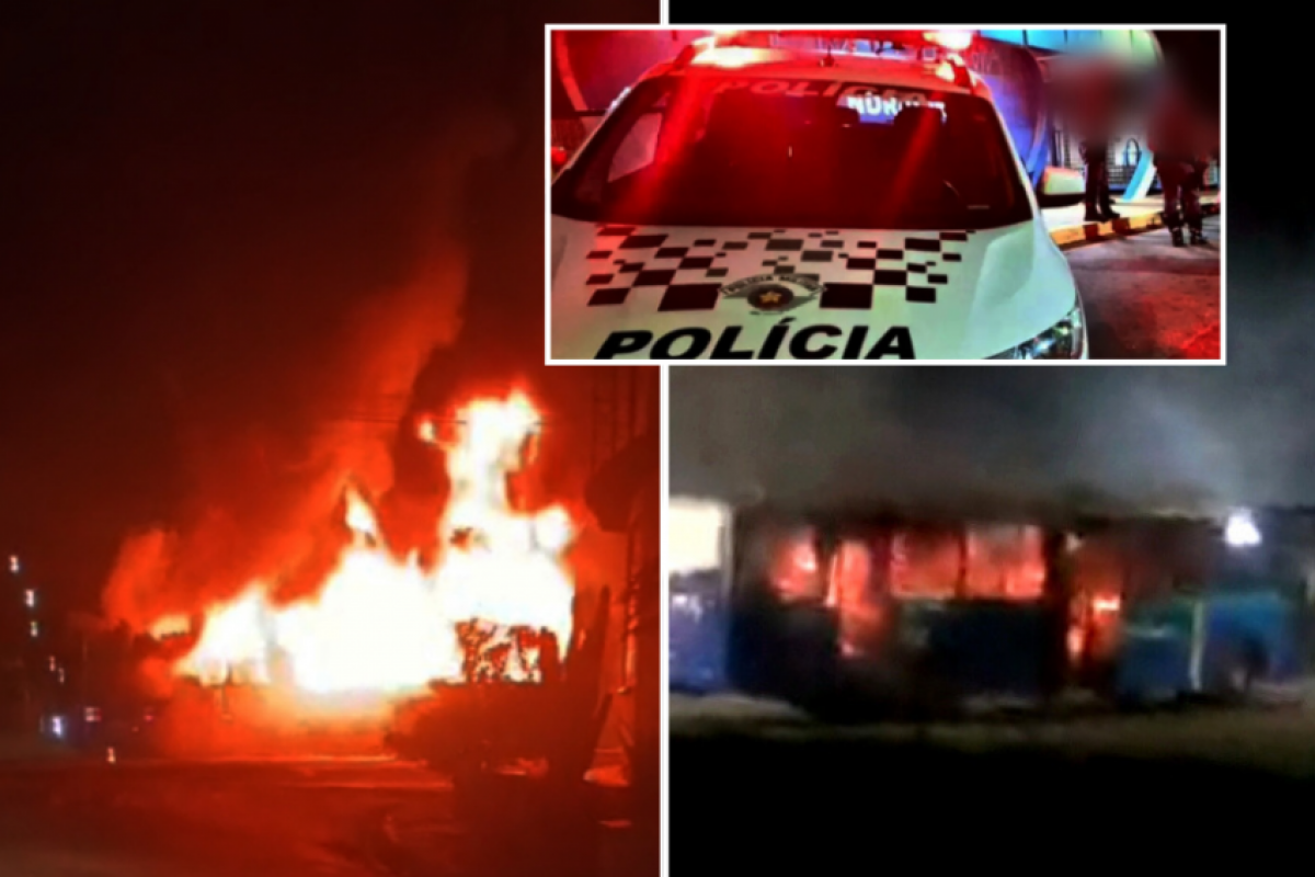 Após as duas mortes em confronto com a polícia, pessoas indignadas do bairro incendiaram dois ônibus em Piracicaba.