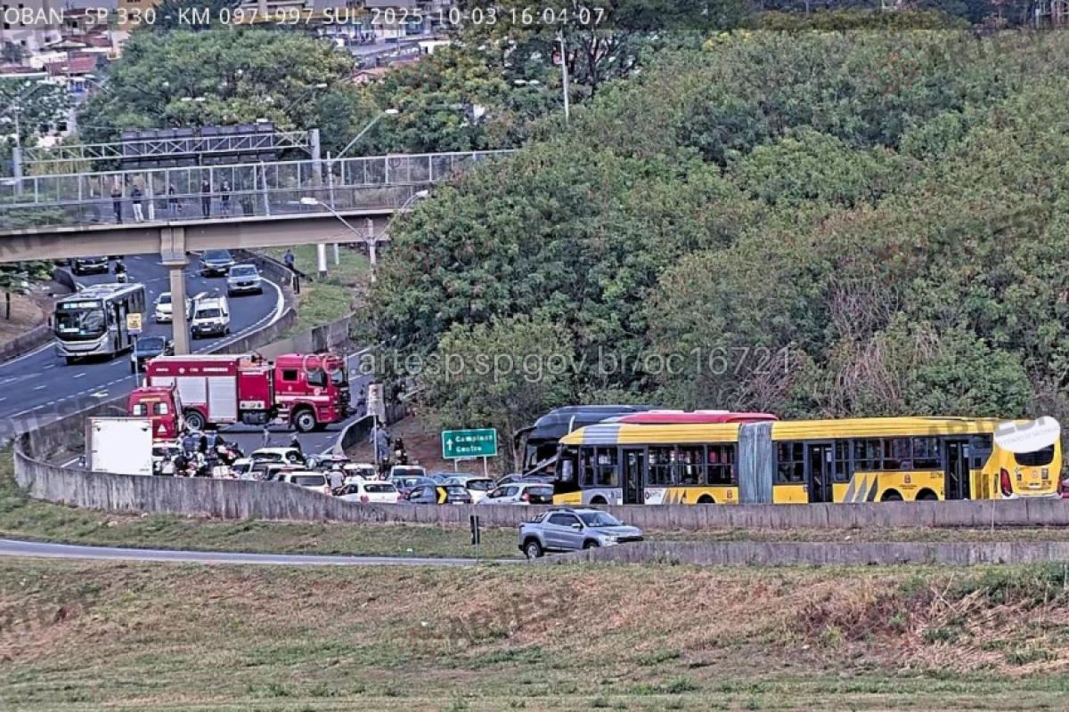 Acidente aconteceu em Campinas 