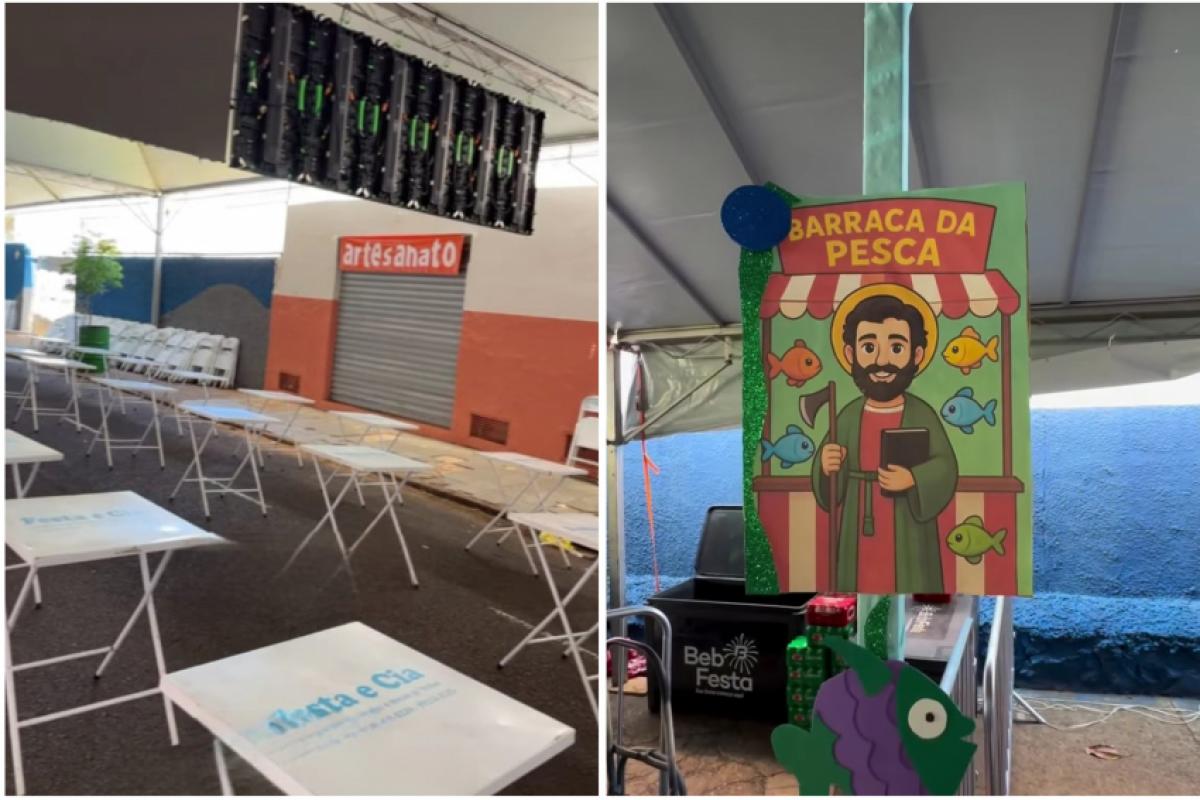 Local preparado para receber o público