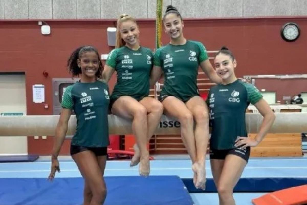 Júlia Coutinho, Flávia Saraiva, Julia Soares e Sophia Weisberg: seleção feminina para o Mundial de Ginástica Artística