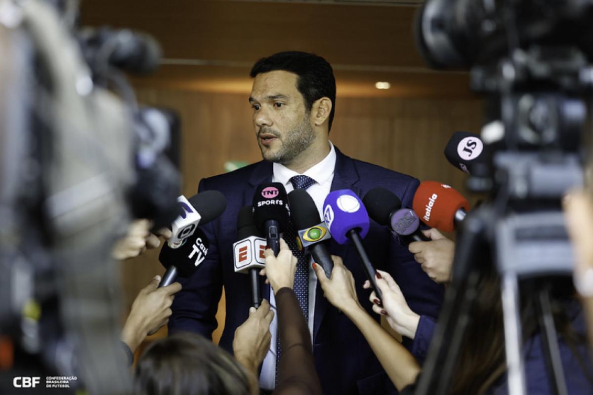 O presidente da CBF, Samir Xaud