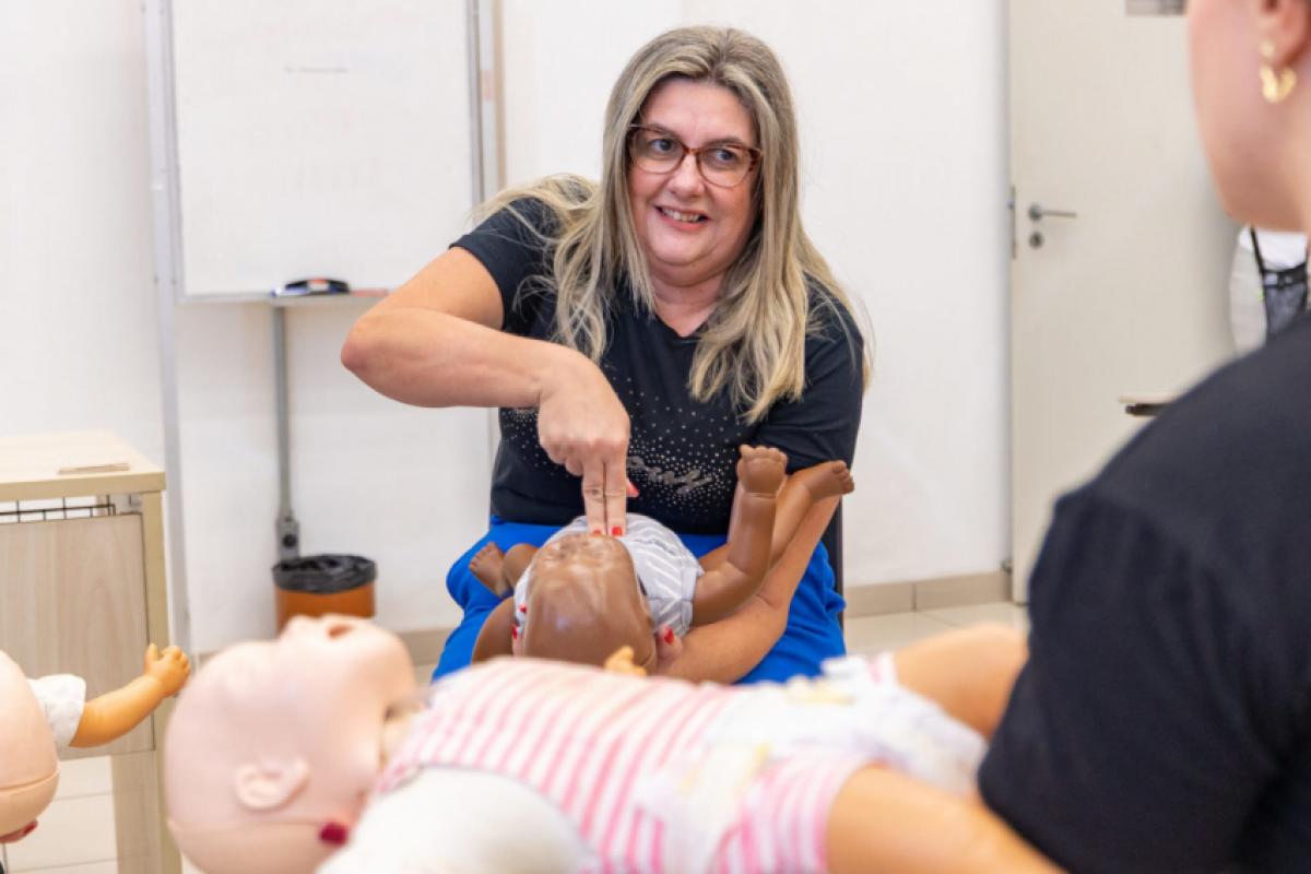 Parte prática: para a coordenadora Eliane Artico, a formação se traduz em salvar vidas